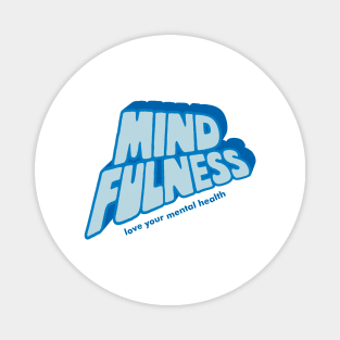 Mindfulness word lettering art Magnet